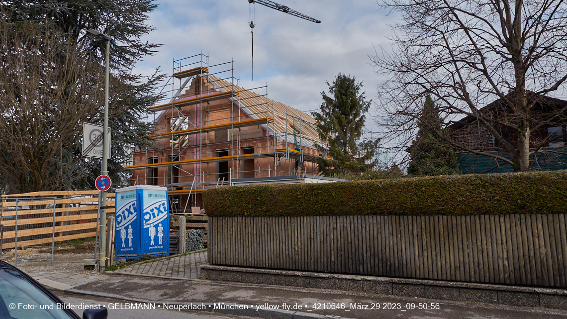 31.03.2023 - Baustelle zu einem Mehrfamilienhaus in der Niederalmstraße 16